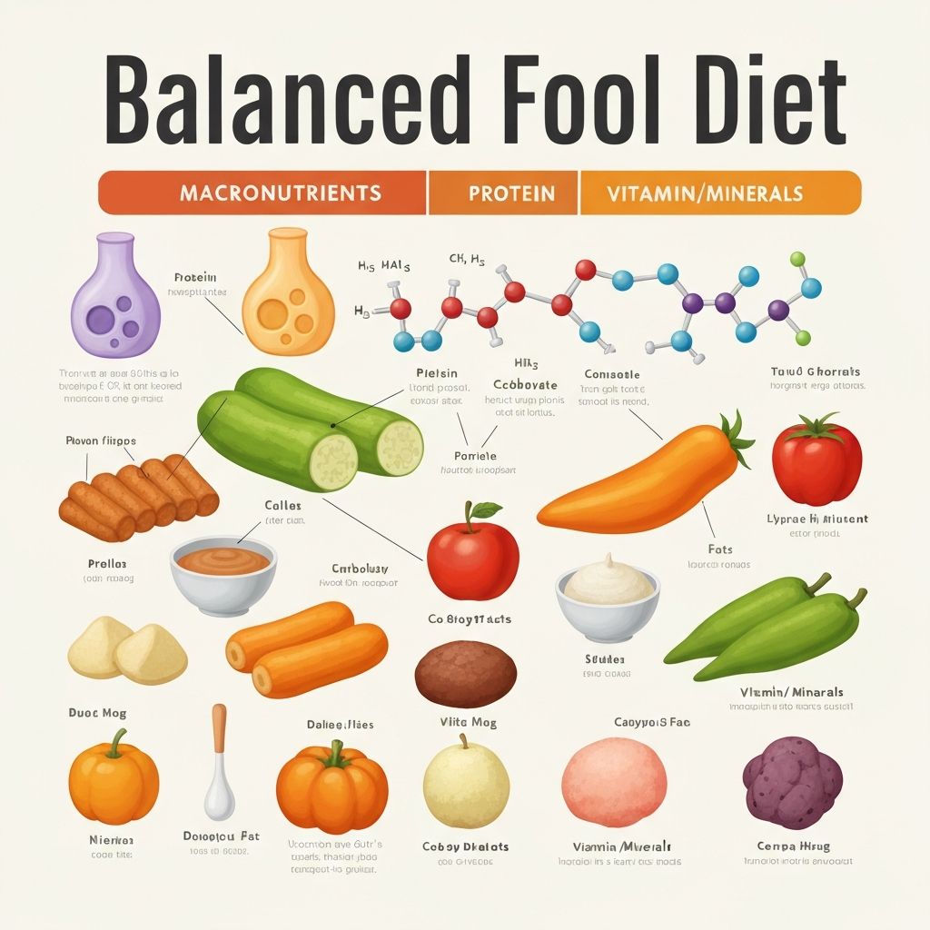 Balanced nutrition illustration